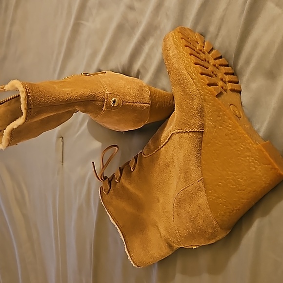 Michael Michael Kors Leather Wedge Bootie - Picture 6 of 10